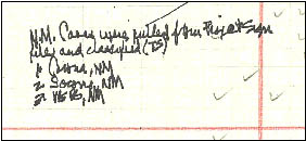 NICAP Cases Handwriting Sample